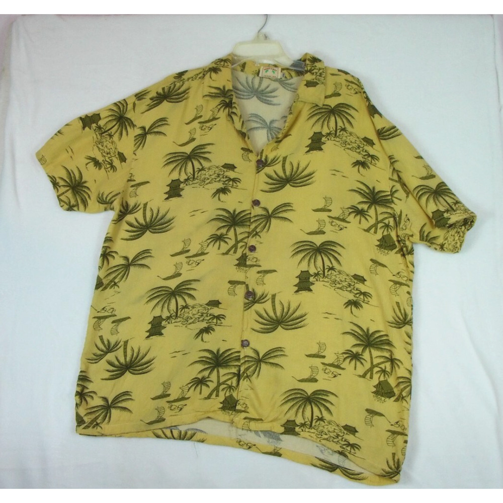 Koko Knot Mens Shirt XXL Multicolor Hawaiian Button Down Resortwear Vintage‎